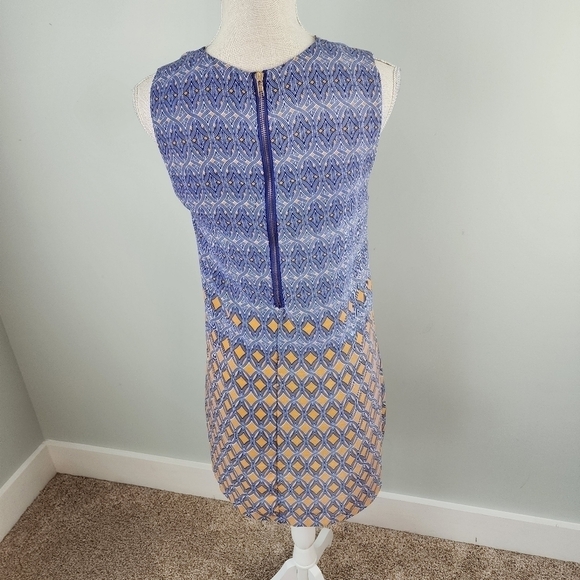 Dainty Halligan Sleeveless Lined Exposed Back Zipper  Shift Dress Size Medium - Picture 5 of 9